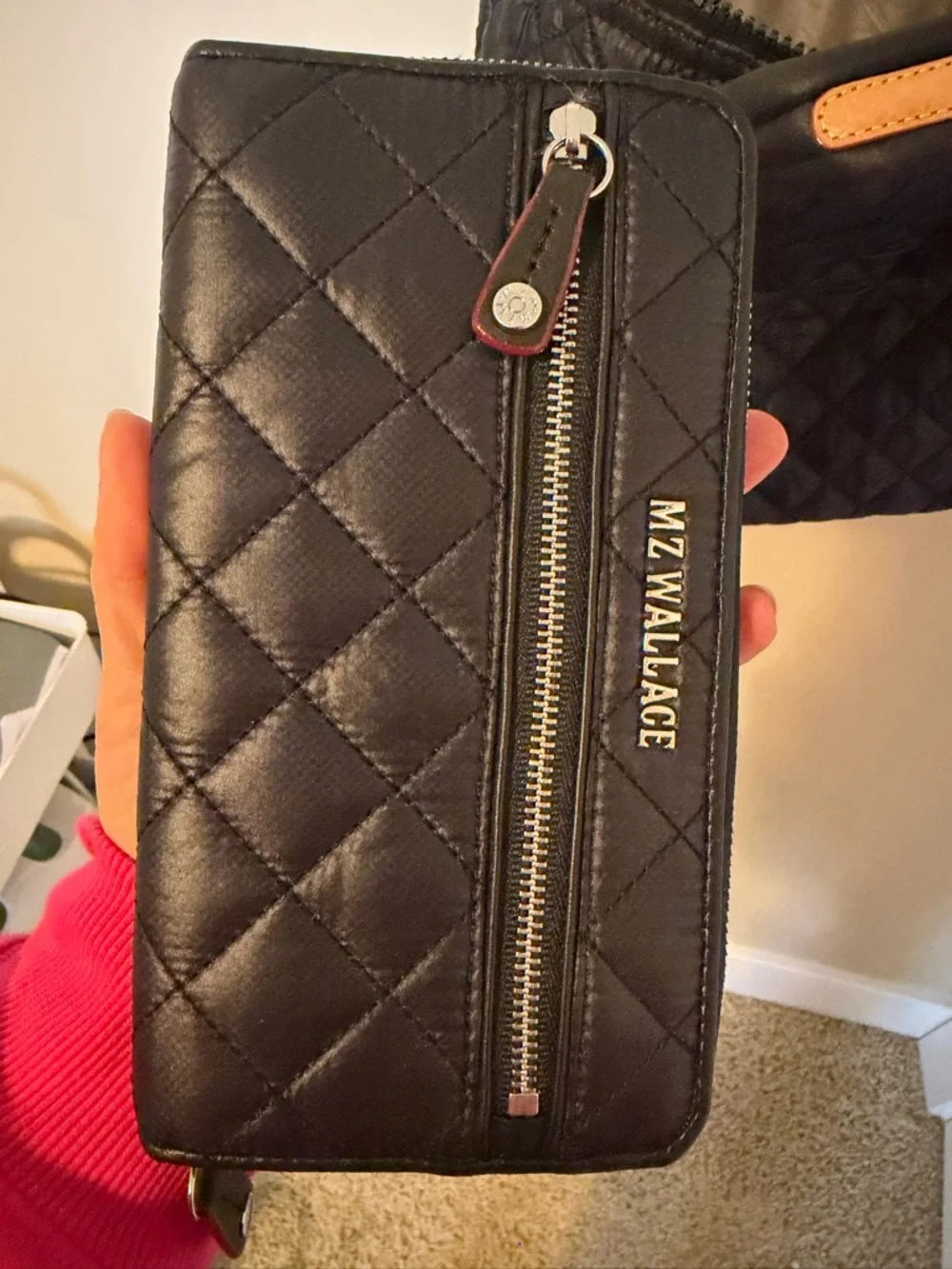MZ Wallace Small Metro Tote Deluxe – Black Quilted Crossbody + Wallet – Like New - Picture 7 of 11